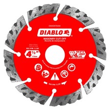 Diablo Tools, 4-1/2in. Diamond Segmented Turbo Masonry Blade, Blade Diameter