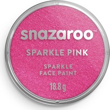 Snazaroo Face  Body Paint Sparkle Pink 18.8g Pot - Water-Based, Fragrance-Free