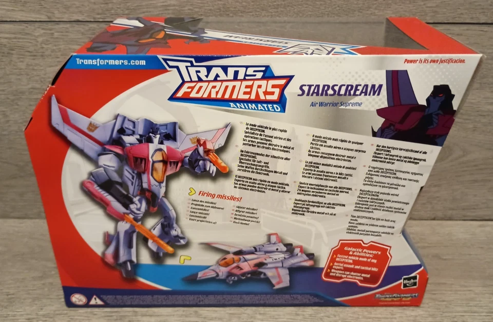 Transformers Animated Voyager Class Decepticon Starscream 2008 NIB - Image 4 of 4