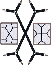 	Bed Sheet Holder Straps Adjustable Sheet Stays Keepers With Elastic Bands	
