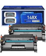 148X W1480X Black Toner Cartridge - Compatible FOR HP 148X/148A - 2 PACK - CHIP