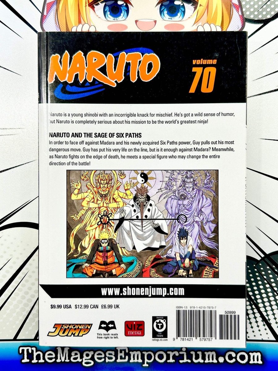 Naruto Vol 70 Used Manga English Language Graphic Novel Comic Book