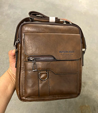 Wekier Brown Small Crossbody Bag Zip Closure ...