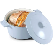 GOTHAM STEEL 5 Qt Ceramic Dutch Oven Pot With Lid, Nonstick Coating – Light Blue