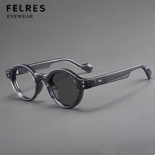 Photochromic Round Reading Glasses Mens Anti Blue Light Retro Presbyopic Glasses
