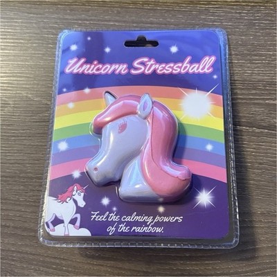 Toysmith Unicorn Squeeze Ball Calming Foam Pink White MPN 9165 738108