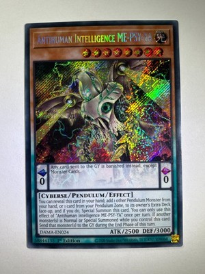 Antihuman Intelligence ME-PSY-YA DAMA-DE024 Secret Rare 1. Auflage YuGiOh Karte NM