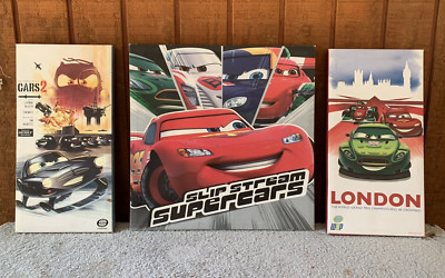 Set of (3) CARS Prints/ Wall Decor/ Pictures/ Paintings (DISNEY PIXAR) McQueen