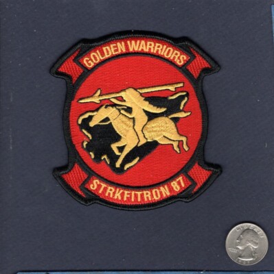 VFA-87 GOLDEN WARRIORS US NAVY F-18 HORNET 4'' Strike Fighter Squadron Patch