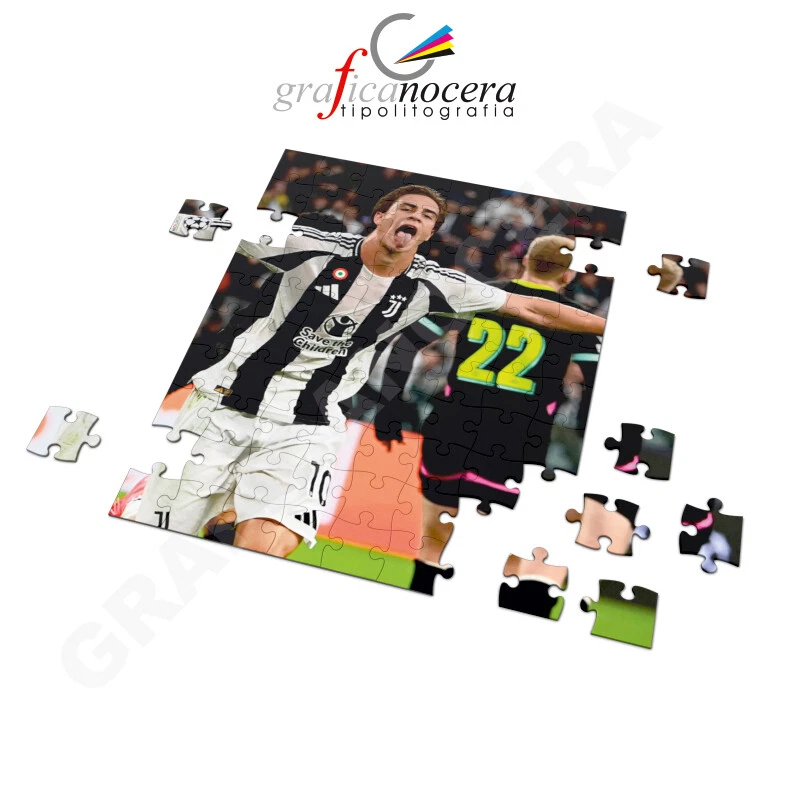 - FATTO A MANO - Puzzle A4 Kenan Yildiz Juventus idolo calcio goal idea regalo tifosi