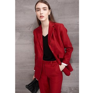 red business suit female