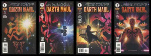 Star Wars Darth Maul Comic Set 1-2-3-4 Lot Struzan Art Covers Episode 1 Prequel