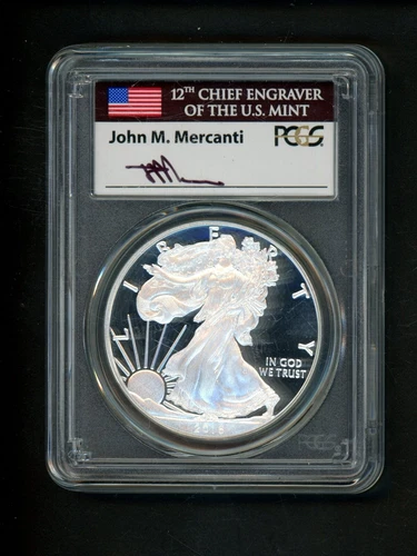 2016-W US American Silver Eagle $1 PCGS PR70 DCAM Lettered Edge Denver Mercanti