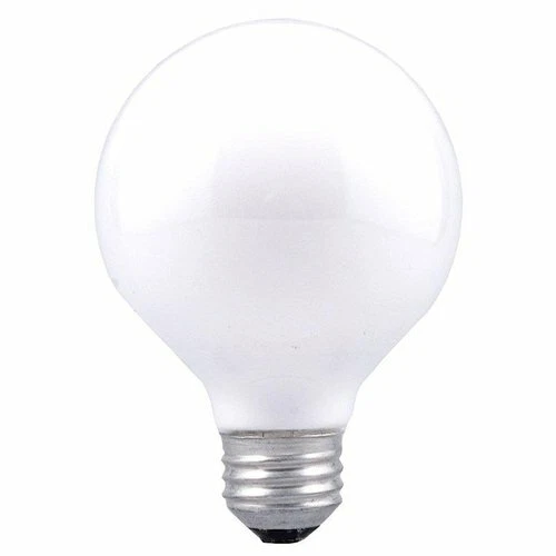 Double Life 25W Globe Light Bulbs, White, 3-Pack-Sylvania