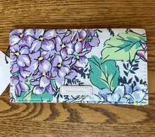 Vera Bradley HAPPY HYDRANGEAS Checkbook COVER CASE Holder for TOTE BACKPACK  NEW