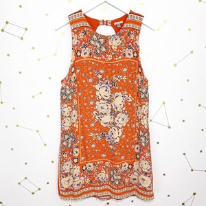 urban outfitters orange floral dress