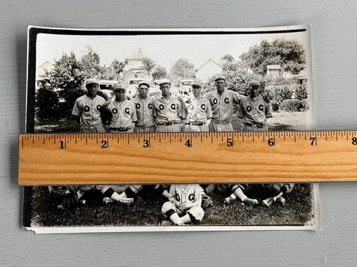 Vintage Photograph Baseball Team Portrait O G Letters on Uniform - Bild 5 von 6