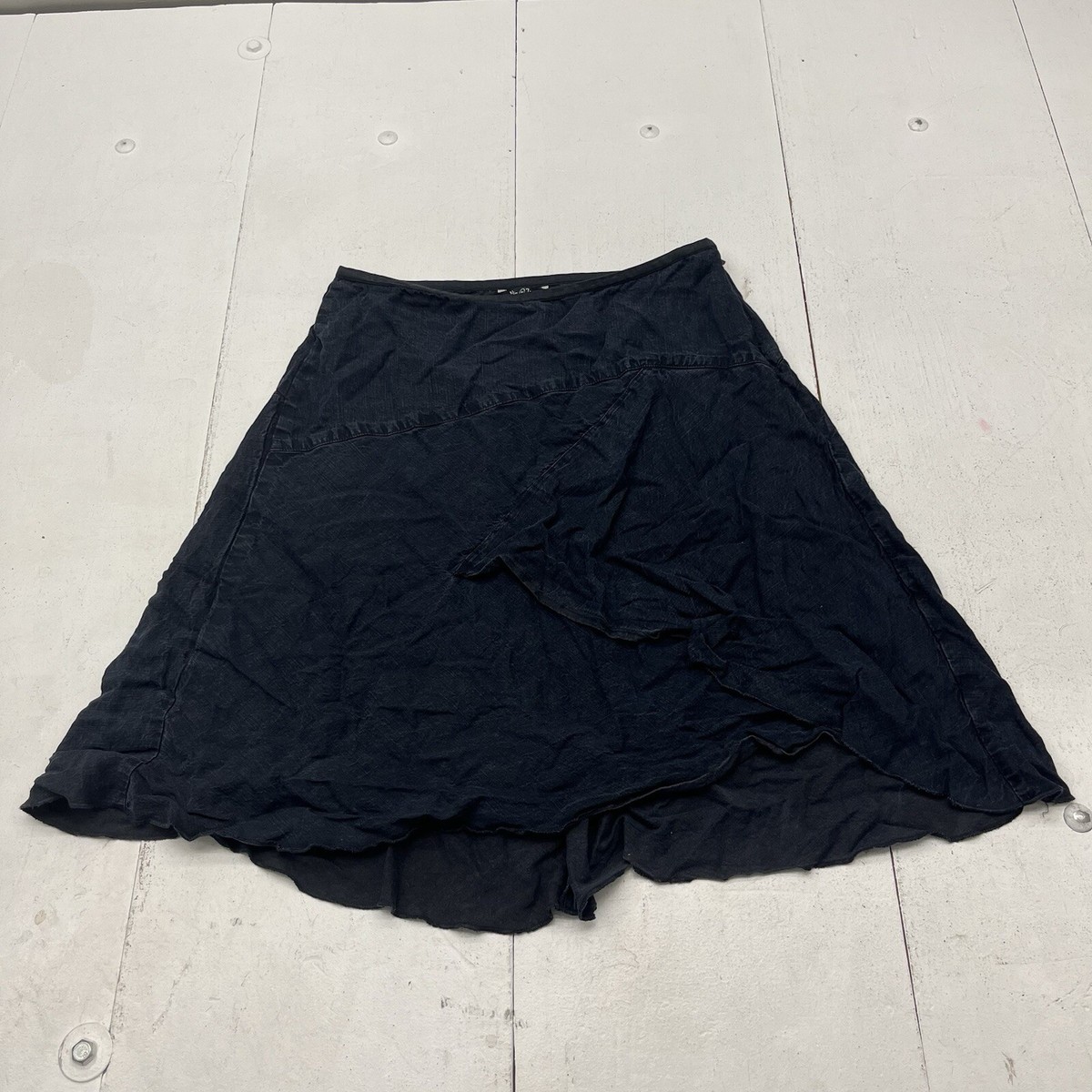Nie & Zoe Black A-Line Zip-Up Skirt Women's Size 10 | eBay