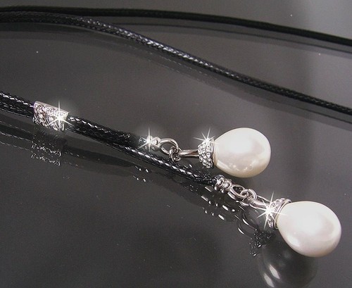 Perlenkette Perlen Armband Ohrringe Muschelkernperlen Schmuck Set Hochzeit VS7# - Bild 76 von 99