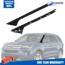 for 11-19 Ford Explorer Pair Left Windshield A-Pillar Outer Trim Molding Bracket