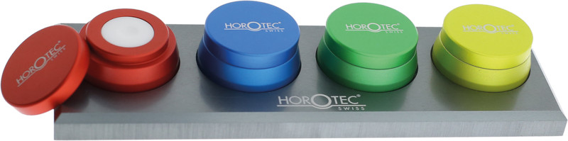 Horotec 17.106 huilier horlogerie 4 godets céramique et socle aluminium anodisé