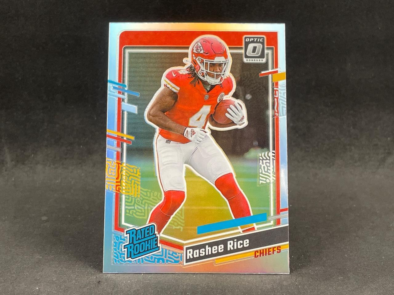 2023 PANINI DONRUSS RASHEE RICE #350 RATED ROOKIE OPTIC PREVIEW SILVER PRIZMS SP