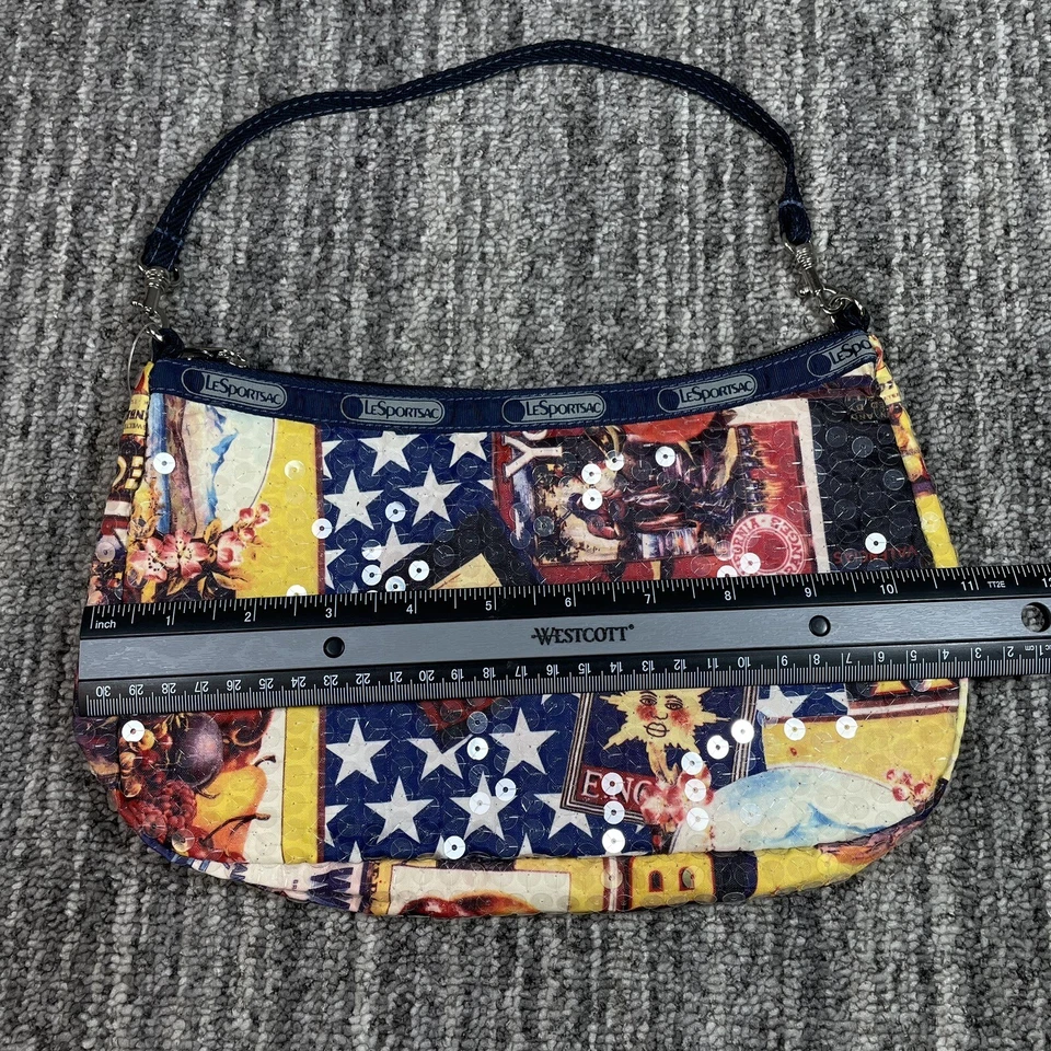 LeSportsac NIKI Fruistand Sequin USA Clutch Hand Bag 10" Purse - NWT - Image 4 of 4