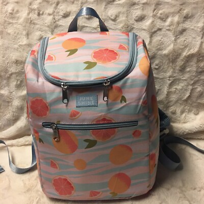 NWT June Shine Cooler Backpack in Summer Citrus 10 x6 x13 