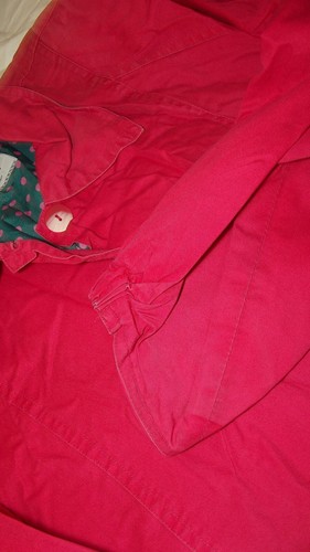 Fred&franky Raincoat Giacca Giubbotto Donna Rosso Vintage Anni 90 Taglia Xl Xxl - Picture 6 of 12