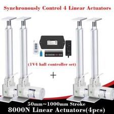 4Pcs Linear Actuators with Synchronous Control Hall controller Set 1000M Stroke