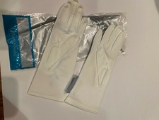 New Vintage WOMAN VAN RAALTE GLOVES WHITE SZ 7 FORMAL COCKTAIL PARTY 10" LONG
