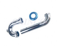 1-1/4'' 22GA P-Trap Pipe with Clean Out Basin Sink Waste Kit & Reducing Washer