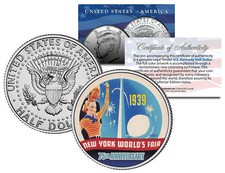 WORLD'S FAIR 1939 NEW YORK * 75th Anniversary * 2014 JFK Half Dollar US Coin