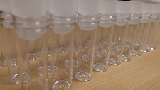 5ml plastic test tubes vials, container, powder craft, tube with push cap x 34 