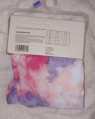 NEW girls Black Tie Dye Print BOBBIE BROOKS SUPER SOFT Legging size L 10-12 - Picture 2 of 4