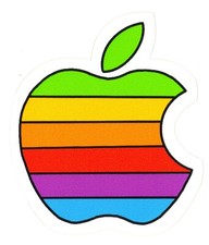 Rainbow Apple - Logo Sticker Reproduction 