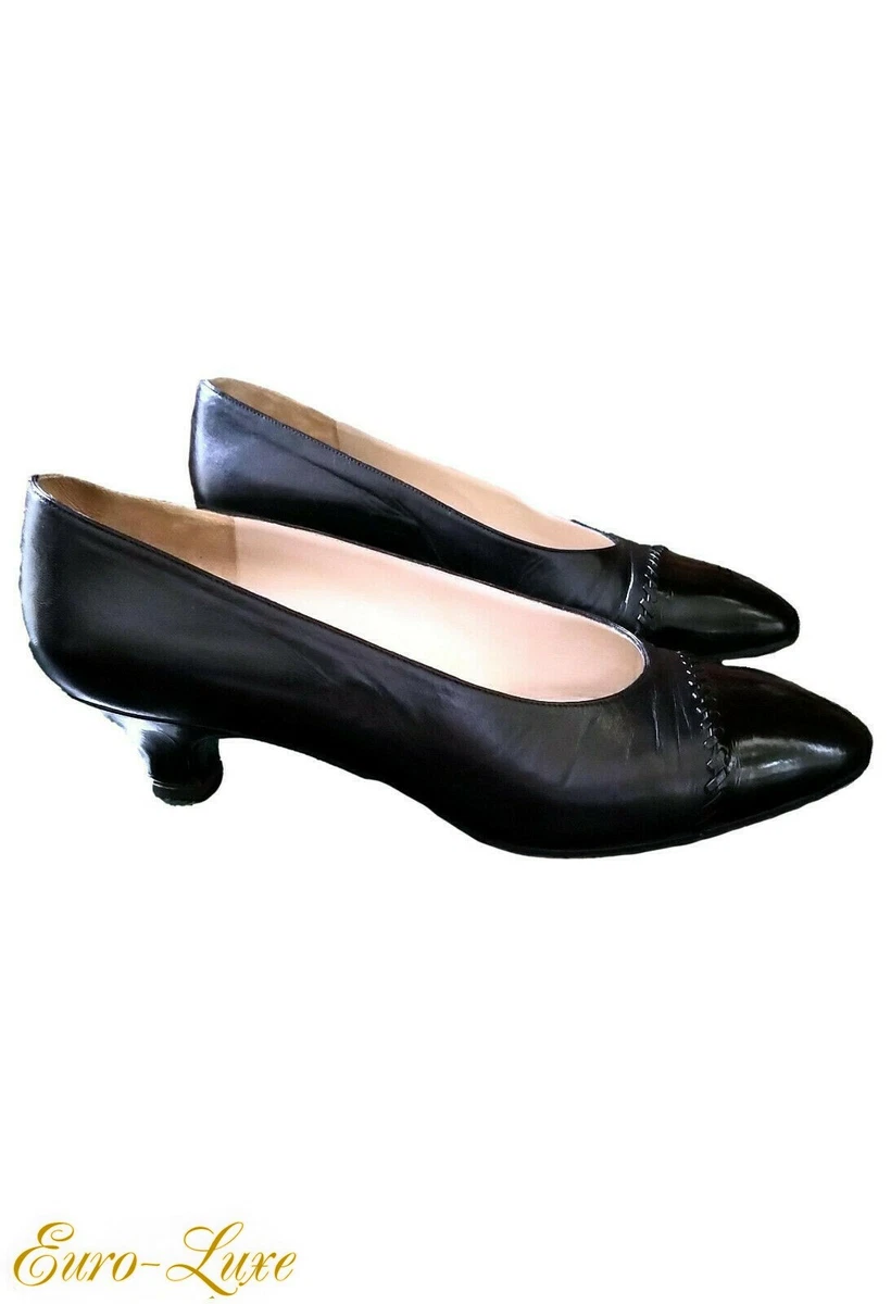 CHANEL, Shoes, Chanel Black Leather Classic Pumps Sz 4