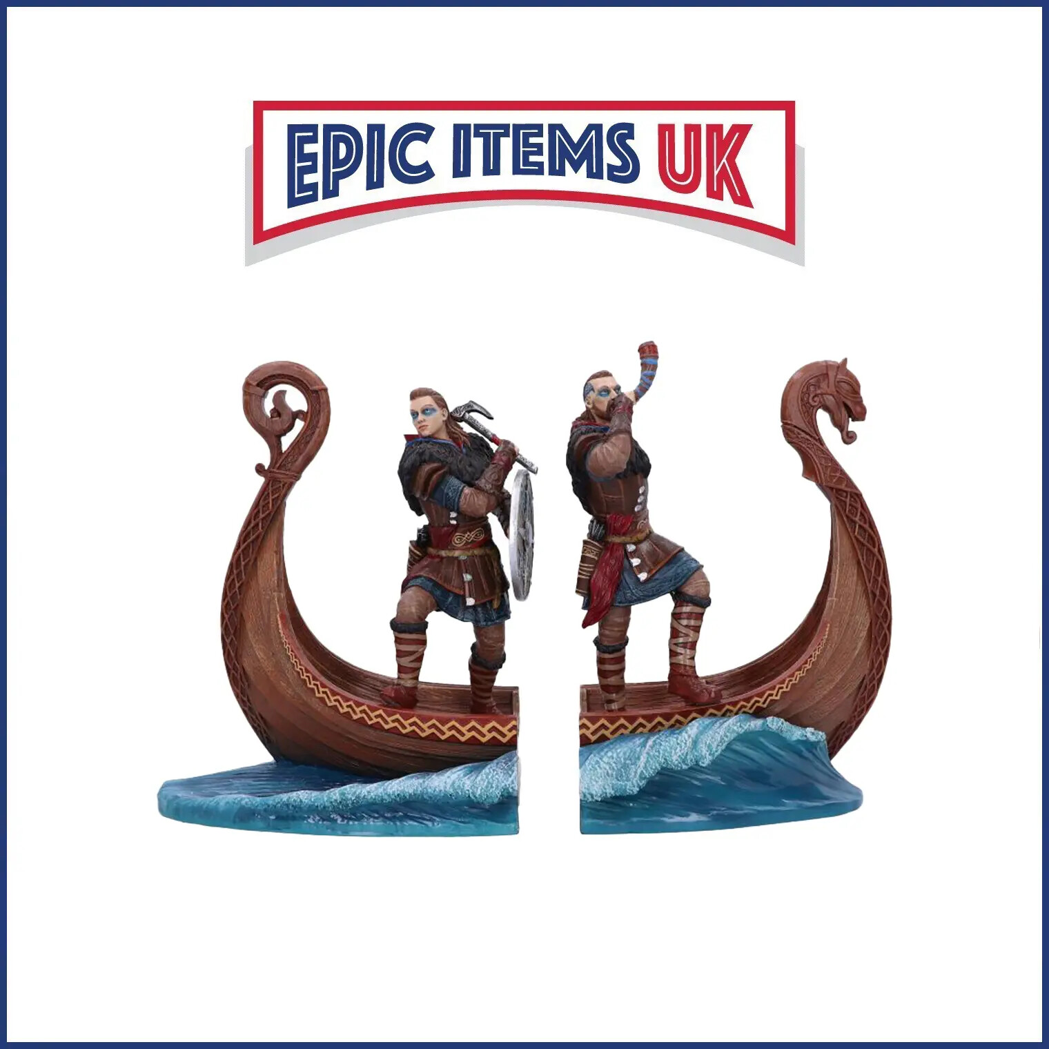 Assassin's Creed Valhalla Bookends Officially Licensed 31cm - IN STOCK