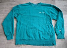 Vintage 90s Champion Turquoise Teal Crewneck Sweater Men's Size XL Made in USA