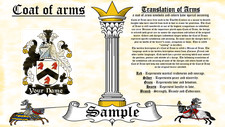Lawevill-Lovyll COAT OF ARMS HERALDRY BLAZONRY PRINT