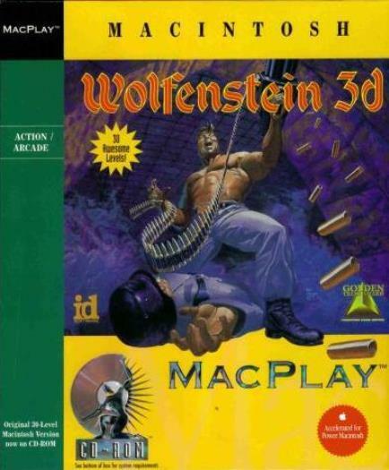Wolfenstein 3D MAC CD american soldier fighting germany shooter game! BIG BOX HEET, 2022