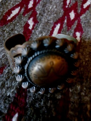 ** VINTAGE NATIVE AMERICAN  NAVAJO   COPPER CUFF FRED HARVY ERA REALLY FINE!!***
