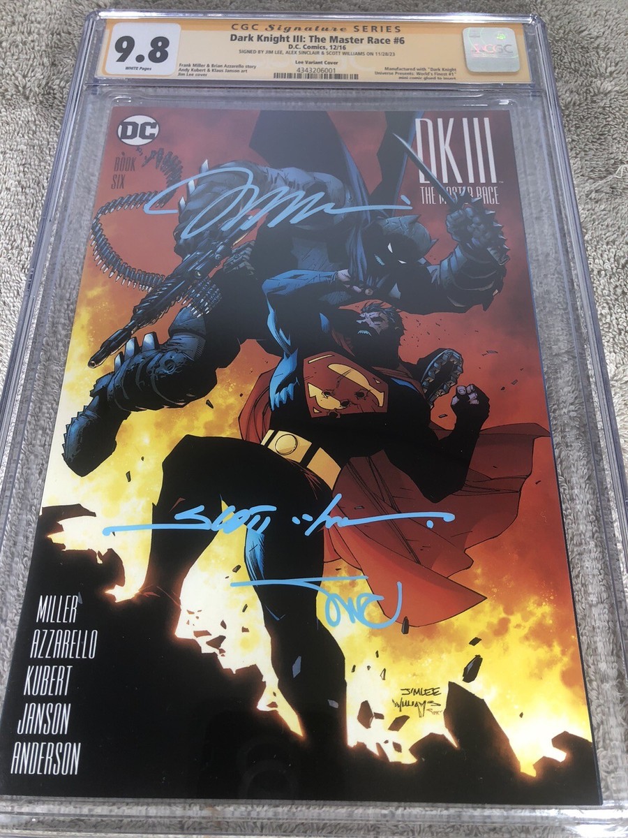 Batman Dark Knight III 6 CGC 9.8 3XSS Jim Lee 1:500 Variant 12/16