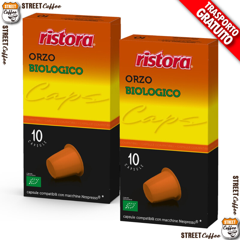 20 Cápsulas Ristora Café De Cebada Biológica Compatibles Con Nespresso Gratis