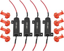 4Pcs Quality 50W 6ohm Load Resistors - Fix LED Turn Signal Blinker/Error Black