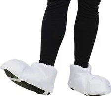 Giant Cartoon Feet Shoe Covers for Halloween Costume Size Adult Puffy White