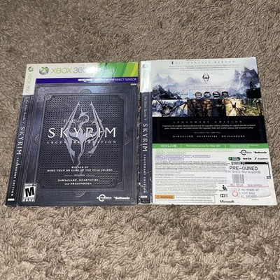 The Elder Scrolls V Skyrim REPLACEMENT SLIPCOVER ONLY Legendary Edition Xbox 360