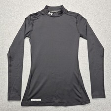 Under Armour Shirt Womens S ColdGear Fitted Mock Neck Base Layer Long Sleeve