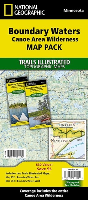 Boundary Waters Map Pack Bundle by National Geographic Maps 9781597754132