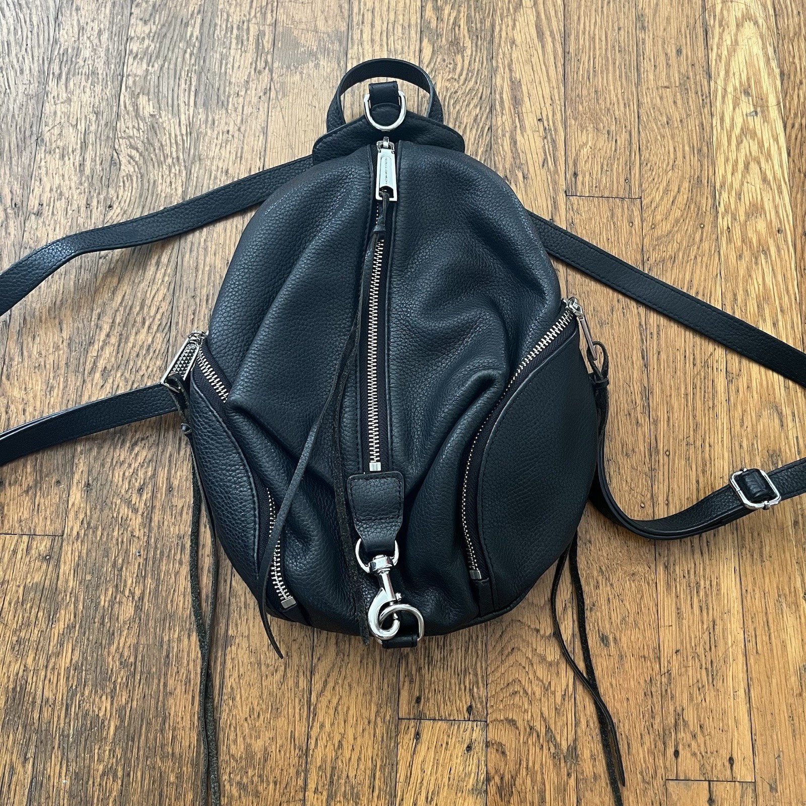 Rebecca Minkoff Julian Medium Backpack Leather Black Handbag
